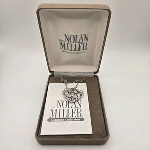 Vintage Nolan miller Glamour Collection Necklace Heart Crystal True Love Pendant